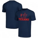 Men's Houston Texans Navy The NFL ASL Collection by Love Sign Tri Blend T Shirt