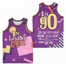 Men's In Living Color #90 Purple Basketball Jersey