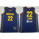 Men's Indiana Fever #22 Caitlin Clark Navy AT&T Swingman Jersey