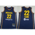Men's Indiana Fever #22 Caitlin Clark Navy Sponsor Swingman Jersey