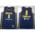 Men's Indiana Fever #8 Sophie Cunningham Navy Sponsor Swingman Jersey