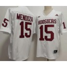 Men's Indiana Hoosiers #15 Fernando Mendoza White College Football Jersey