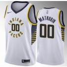 Men's Indiana Pacers #00 Bennedict Mathurin White Icon Heat Press Jersey