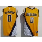 Men's Indiana Pacers #0 Tyrese Haliburton Yellow Icon Swingman Jersey