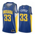 Men's Indiana Pacers #33 Myles Turner Blue 2021 City Icon Hot Press Jersey