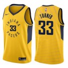 Men's Indiana Pacers #33 Myles Turner Yellow Icon Hot Press Jersey