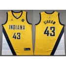 Men's Indiana Pacers #43 Pascal Siakam Yellow Sponsor Swingman Jersey