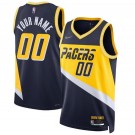 Men's Indiana Pacers Custom Navy City Diamond 75th Icon Hot Press Jersey