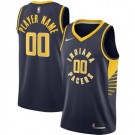 Men's Indiana Pacers Custom Navy Icon Hot Press Jersey