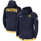 Men's Indiana Pacers Navy 75th Anniversary Performance Showtime Full Zip Hoodie Jacket