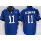 Men's Indianapolis Colts #11 Michael Pittman Jr Limited Blue FUSE Vapor Jersey