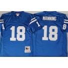 Men's Indianapolis Colts #18 Peyton Manning Blue 2006 Throwback Jersey