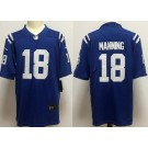 Men's Indianapolis Colts #18 Peyton Manning Limited Blue Vapor Untouchable Jersey