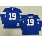 Men's Indianapolis Colts #19 Johnny Unitas Blue Long Sleeve 1970 Throwback Jersey