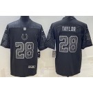 Men's Indianapolis Colts #28 Jonathan Taylor Limited Black RFLCTV Jersey