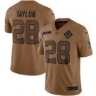 Men's Indianapolis Colts #28 Jonathan Taylor Limited Brown 2023 Salute To Service Jersey