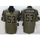 Men's Indianapolis Colts #53 Darius Leonard Limited Olive 2021 Salute To Service Jersey
