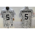Men's Indianapolis Colts #5 Anthony Richardson Limited Arctic Camo 2024 Salute to Service Jersey