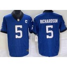 Men's Indianapolis Colts #5 Anthony Richardson Limited Blue FUSE Vapor Jersey