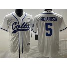 Men's Indianapolis Colts #5 Anthony Richardson Limited White Baseball Jersey