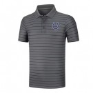 Men's Indianapolis Colts Anthracite Collection Striped Performance Pique Polo