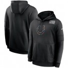Men's Indianapolis Colts Black Crucial Catch Sideline Performance Pullover Hoodie 2010102