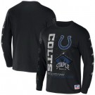 Men's Indianapolis Colts Black NFL x Staple World Renowned Long Sleeve T Shirt