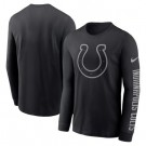 Men's Indianapolis Colts Black RFLCTV Long Sleeve T Shirt