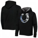 Men's Indianapolis Colts Black Training Collection Raglan Pullover Hoodie