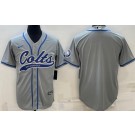 Men's Indianapolis Colts Blank Gray Baseball Jersey