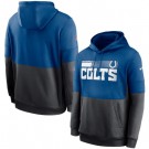 Men's Indianapolis Colts Blue Charcoal Sideline Impact Lockup Performance Pullover Hoodie