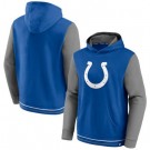 Men's Indianapolis Colts Blue Gray Block Party Pullover Hoodie