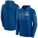 Men's Indianapolis Colts Blue Lightweight Performance Hooded Long Sleeve T Shirt