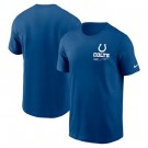 Men's Indianapolis Colts Blue Sideline Infograph Lockup Performance T Shirt