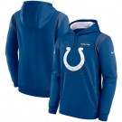 Men's Indianapolis Colts Blue Sideline Logo Performance Pullover Hoodie