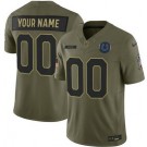 Men's Indianapolis Colts Custom Limited Green 2025 Salute To Service Jersey