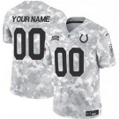 Men's Indianapolis Colts Customized Limited Arctic Camo 2024 Salute to Service Jersey