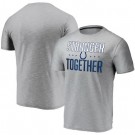 Men's Indianapolis Colts Heather Charcoal Stronger Together Printed T-Shirt 0740