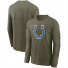 Men's Indianapolis Colts Olive 2022 Salute To Service Long Sleeve T Shirt