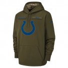 Men's Indianapolis Colts Olive Salute To Service Printed Pullover Hoodie