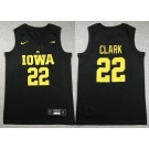 Men's Iowa Hawkeyes #22 Caitlin Clark Black Alternate College Basketball Jersey