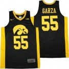 Men's Iowa Hawkeyes #55 Luka Garza Black College Basketball Jersey