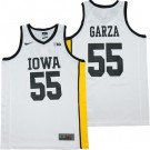 Men's Iowa Hawkeyes #55 Luka Garza White College Basketball Jersey