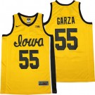 Men's Iowa Hawkeyes #55 Luka Garza Yellow College Basketball Jersey