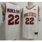 Men's Iowa State Cyclones #22 Milan Momcilovic White College Basketball Jersey