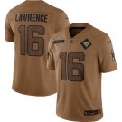 Men's Jacksonville Jaguars #16 Trevor Lawrence Limited Brown 2023 Salute To Service Jersey