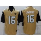 Men's Jacksonville Jaguars #16 Trevor Lawrence Limited Gold Inverted Vapor Jersey