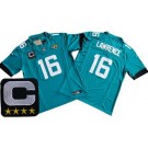Men's Jacksonville Jaguars #16 Trevor Lawrence Limited Green C Patch FUSE Vapor Jersey
