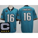 Men's Jacksonville Jaguars #16 Trevor Lawrence Limited Teal Prowler Throwback C Patch Vapor Jersey