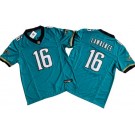 Men's Jacksonville Jaguars #16 Trevor Lawrence Limited Teal Prowler Throwback FUSE Vapor Jersey